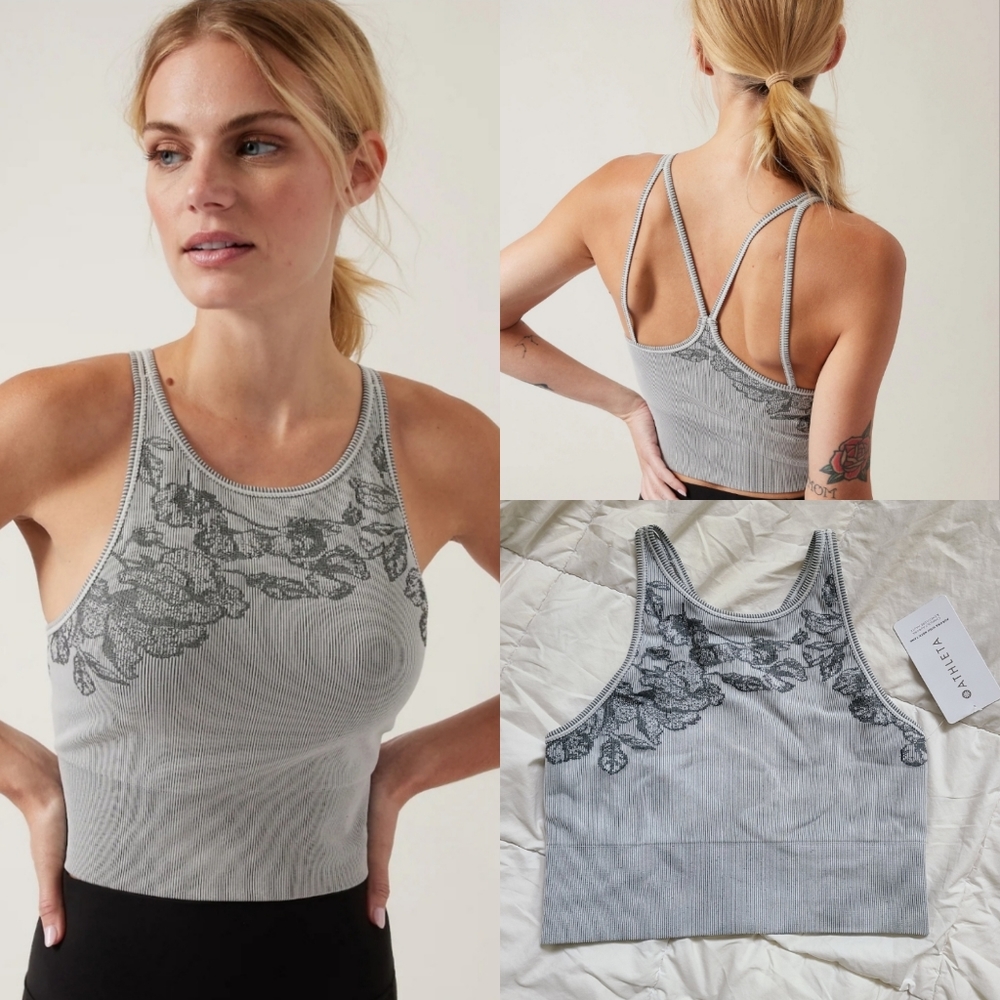 NWT - Athleta Aurora Seamless High Neck Crop Tank